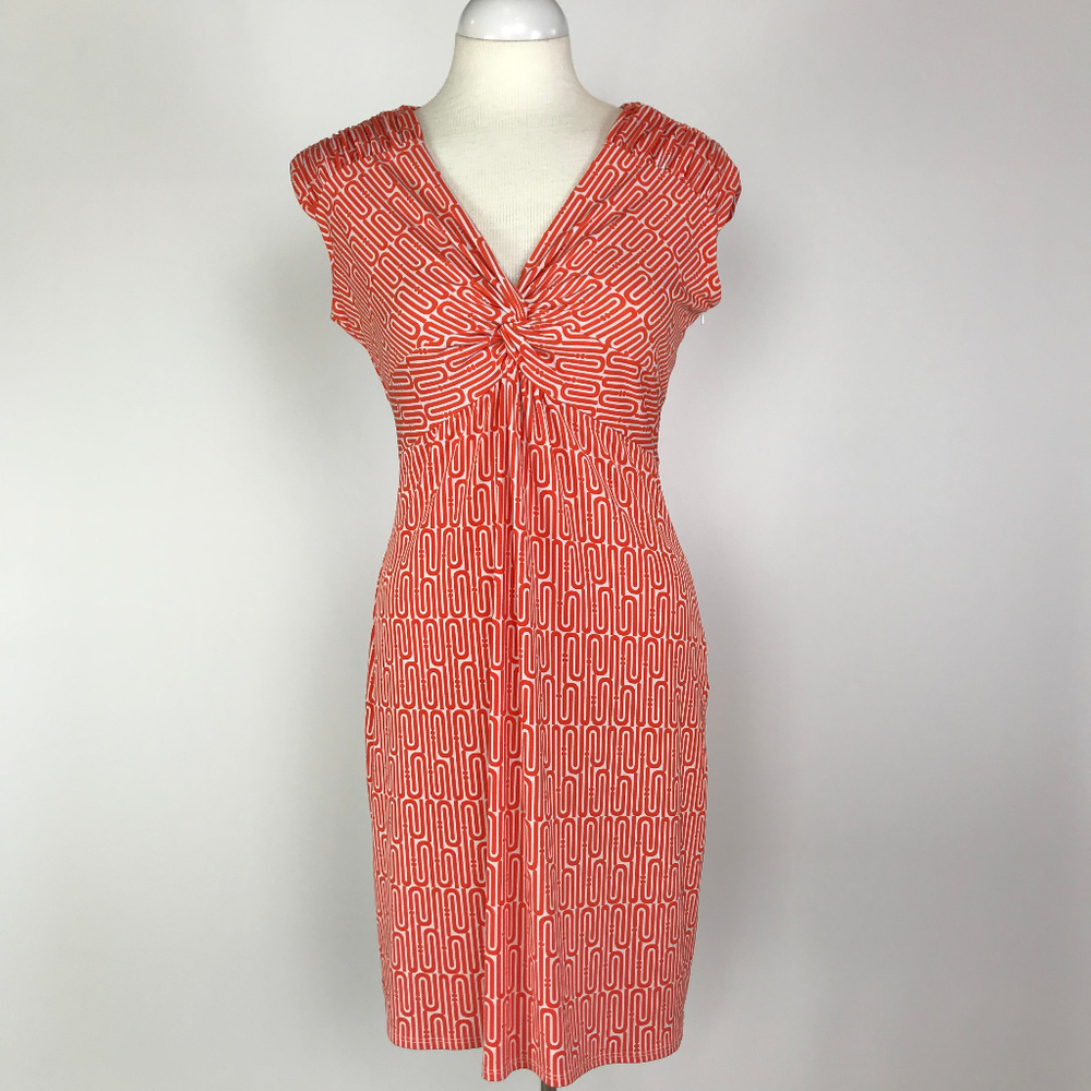 Laundry By Shelli Segal orange print dress Sz 6